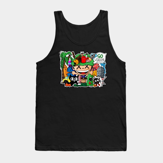 go green doodle art Tank Top by thecave85